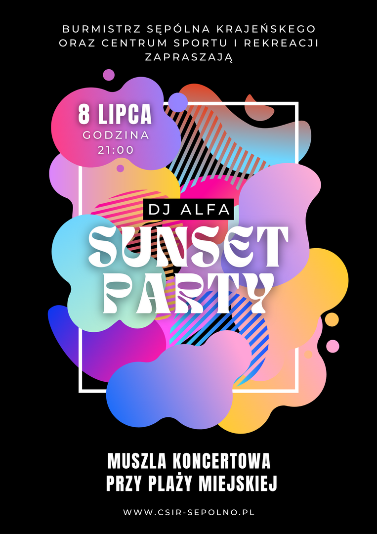 Plakat Sunset party